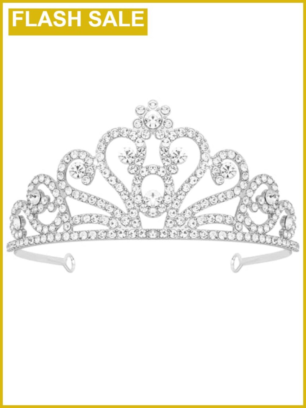Alloy Princess Crown Tiara Hair Accessory for Women Wedding Party Costume